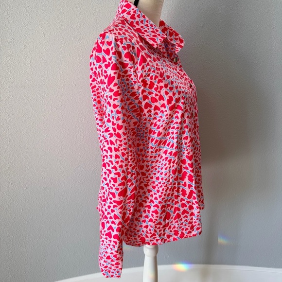 Stylish Pink, Red and White Women's Top Silky Feel - Picture 7 of 12